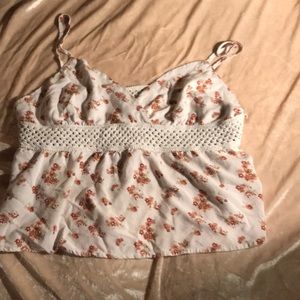 Flower print crop top